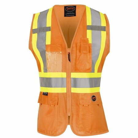 PIONEER Ladies Mesh Back Vest, Orange, XS V1021850U-XS